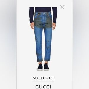 Gucci Men's Classic Blue Jeans
